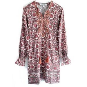 Bella Tu Floral Beaded Tunic Agnes Dress Sz. XS